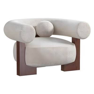 现代布艺单人沙发-A117